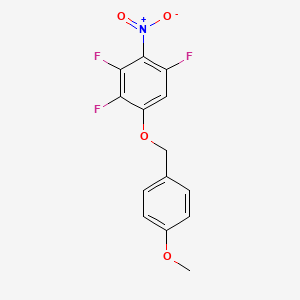 1,3,4-Trifluoro-5-((4-methoxybenzyl)oxy)-2-nitrobenzene