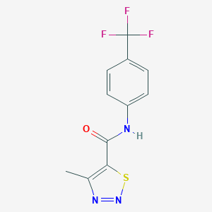 molecular formula C11H8F3N3OS B286998 4-methyl-N-[4-(trifluoromethyl)phenyl]thiadiazole-5-carboxamide 