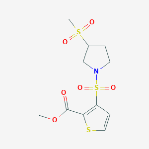 Methyl 3-((3-(methylsulfonyl)pyrrolidin-1-yl)sulfonyl)thiophene-2-carboxylate