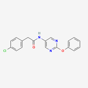 2-(4-chlorophenyl)-N-(2-phenoxypyrimidin-5-yl)acetamide