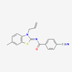 (Z)-N-(3-allyl-6-methylbenzo[d]thiazol-2(3H)-ylidene)-4-cyanobenzamide