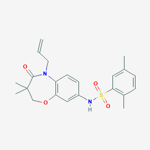 N-(5-allyl-3,3-dimethyl-4-oxo-2,3,4,5-tetrahydrobenzo[b][1,4]oxazepin-8-yl)-2,5-dimethylbenzenesulfonamide