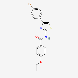 molecular formula C18H15BrN2O2S B2869997 N-[4-(4-bromophenyl)-1,3-thiazol-2-yl]-4-ethoxybenzamide CAS No. 15864-11-6