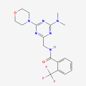 N-((4-(dimethylamino)-6-morpholino-1,3,5-triazin-2-yl)methyl)-2-(trifluoromethyl)benzamide