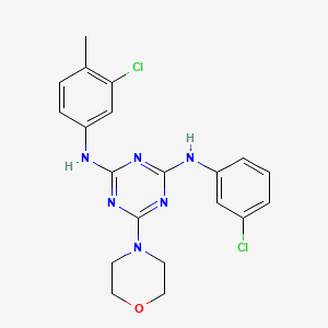 molecular formula C20H20Cl2N6O B2870001 N2-(3-氯-4-甲苯基)-N4-(3-氯苯基)-6-吗啉-1,3,5-三嗪-2,4-二胺 CAS No. 898630-62-1