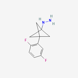 [3-(2,5-Difluorophenyl)-1-bicyclo[1.1.1]pentanyl]hydrazine