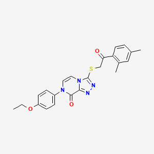 3-((2-(2,4-dimethylphenyl)-2-oxoethyl)thio)-7-(4-ethoxyphenyl)-[1,2,4]triazolo[4,3-a]pyrazin-8(7H)-one