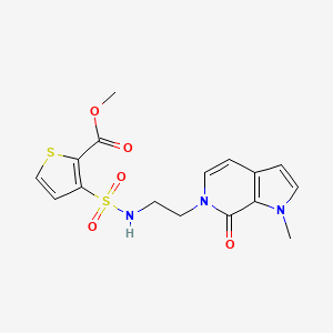 methyl 3-(N-(2-(1-methyl-7-oxo-1H-pyrrolo[2,3-c]pyridin-6(7H)-yl)ethyl)sulfamoyl)thiophene-2-carboxylate