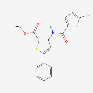 Ethyl 3-(5-chlorothiophene-2-carboxamido)-5-phenylthiophene-2-carboxylate