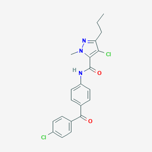 4-chloro-N-[4-(4-chlorobenzoyl)phenyl]-1-methyl-3-propyl-1H-pyrazole-5-carboxamide