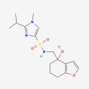 N-((4-hydroxy-4,5,6,7-tetrahydrobenzofuran-4-yl)methyl)-2-isopropyl-1-methyl-1H-imidazole-4-sulfonamide