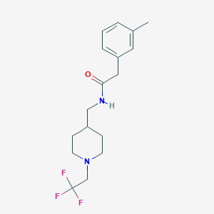 molecular formula C17H23F3N2O B2870034 2-(3-Methylphenyl)-N-[[1-(2,2,2-trifluoroethyl)piperidin-4-yl]methyl]acetamide CAS No. 2309711-86-0