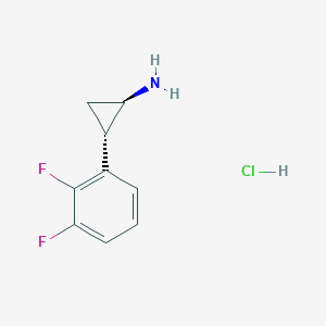 molecular formula C9H10ClF2N B2870037 (1R,2S)-2-(2,3-Difluorophenyl)cyclopropanamine hydrochloride CAS No. 1807939-83-8