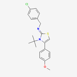 N-[3-(tert-butyl)-4-(4-methoxyphenyl)-1,3-thiazol-2(3H)-yliden](4-chlorophenyl)methanamine