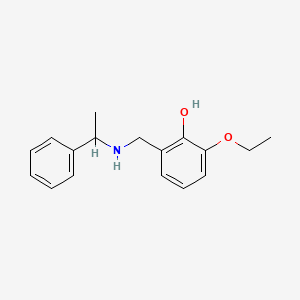 molecular formula C17H21NO2 B2870040 2-Ethoxy-6-{[(1-phenylethyl)amino]methyl}phenol CAS No. 1019491-78-1