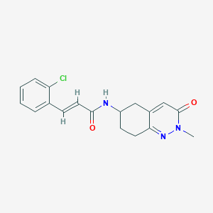 (E)-3-(2-chlorophenyl)-N-(2-methyl-3-oxo-2,3,5,6,7,8-hexahydrocinnolin-6-yl)acrylamide