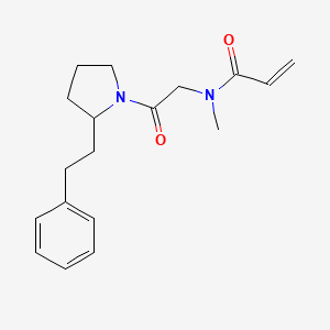 N-Methyl-N-[2-oxo-2-[2-(2-phenylethyl)pyrrolidin-1-yl]ethyl]prop-2-enamide