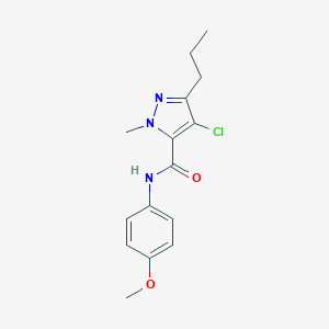 molecular formula C15H18ClN3O2 B287005 4-chloro-N-(4-methoxyphenyl)-1-methyl-3-propyl-1H-pyrazole-5-carboxamide 