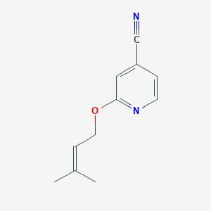 2-(3-Methylbut-2-enoxy)pyridine-4-carbonitrile