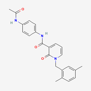 N-(4-acetamidophenyl)-1-(2,5-dimethylbenzyl)-2-oxo-1,2-dihydropyridine-3-carboxamide