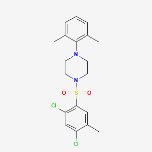molecular formula C19H22Cl2N2O2S B2870070 1-(2,4-Dichloro-5-methylphenyl)sulfonyl-4-(2,6-dimethylphenyl)piperazine CAS No. 1023203-92-0
