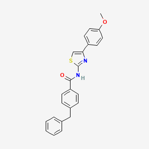 molecular formula C24H20N2O2S B2870074 4-benzyl-N-[4-(4-methoxyphenyl)-1,3-thiazol-2-yl]benzamide CAS No. 361470-71-5