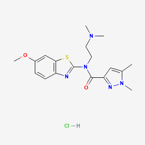 N-(2-(dimethylamino)ethyl)-N-(6-methoxybenzo[d]thiazol-2-yl)-1,5-dimethyl-1H-pyrazole-3-carboxamide hydrochloride