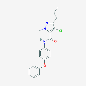 molecular formula C20H20ClN3O2 B287008 4-chloro-1-methyl-N-(4-phenoxyphenyl)-3-propyl-1H-pyrazole-5-carboxamide 