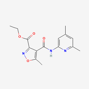 Ethyl 4-{[(4,6-dimethyl-2-pyridinyl)amino]carbonyl}-5-methyl-3-isoxazolecarboxylate