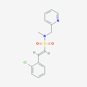 (E)-2-(2-chlorophenyl)-N-methyl-N-(pyridin-2-ylmethyl)ethenesulfonamide