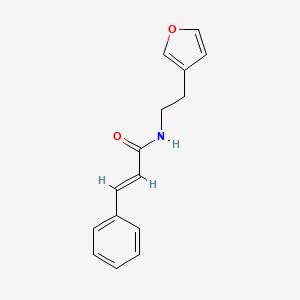 molecular formula C15H15NO2 B2870083 N-(2-(呋喃-3-基)乙基)肉桂酰胺 CAS No. 1428382-13-1