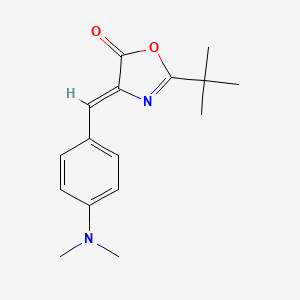 molecular formula C16H20N2O2 B2870087 (4Z)-2-叔丁基-4-[[4-(二甲氨基)苯基]亚甲基]-5-恶唑酮 CAS No. 538338-91-9