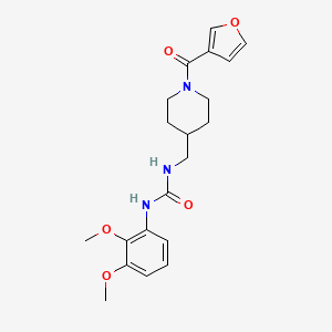 molecular formula C20H25N3O5 B2870088 1-(2,3-二甲氧基苯基)-3-((1-(呋喃-3-羰基)哌啶-4-基)甲基)脲 CAS No. 1396885-60-1