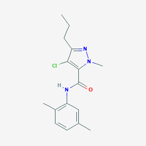 molecular formula C16H20ClN3O B287009 4-chloro-N-(2,5-dimethylphenyl)-1-methyl-3-propyl-1H-pyrazole-5-carboxamide 