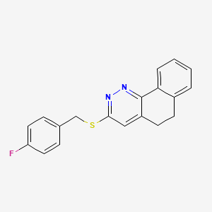 5,6-Dihydrobenzo[h]cinnolin-3-yl 4-fluorobenzyl sulfide