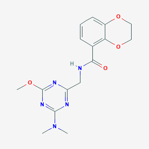 N-((4-(dimethylamino)-6-methoxy-1,3,5-triazin-2-yl)methyl)-2,3-dihydrobenzo[b][1,4]dioxine-5-carboxamide