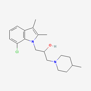 1-(7-chloro-2,3-dimethyl-1H-indol-1-yl)-3-(4-methylpiperidin-1-yl)propan-2-ol
