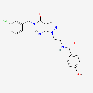 N-(2-(5-(3-chlorobenzyl)-4-oxo-4,5-dihydro-1H-pyrazolo[3,4-d]pyrimidin-1-yl)ethyl)-4-methoxybenzamide