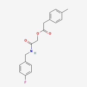 molecular formula C18H18FNO3 B2870109 2-[(4-Fluorobenzyl)amino]-2-oxoethyl (4-methylphenyl)acetate CAS No. 1798016-75-7