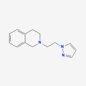 molecular formula C14H17N3 B2870111 2-(2-(1H-pyrazol-1-yl)ethyl)-1,2,3,4-tetrahydroisoquinoline CAS No. 2034295-19-5