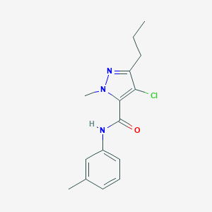 molecular formula C15H18ClN3O B287012 4-chloro-1-methyl-N-(3-methylphenyl)-3-propyl-1H-pyrazole-5-carboxamide 