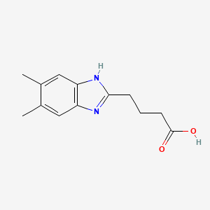 molecular formula C13H16N2O2 B2870122 4-(5,6-Dimethyl-1H-benzoimidazol-2-yl)-butyric acid CAS No. 842972-04-7