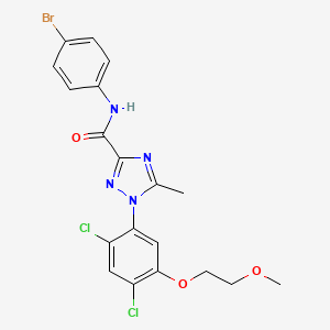 N-(4-bromophenyl)-1-[2,4-dichloro-5-(2-methoxyethoxy)phenyl]-5-methyl-1H-1,2,4-triazole-3-carboxamide