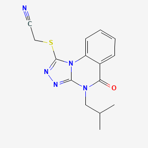 [(4-Isobutyl-5-oxo-4,5-dihydro[1,2,4]triazolo[4,3-a]quinazolin-1-yl)thio]acetonitrile