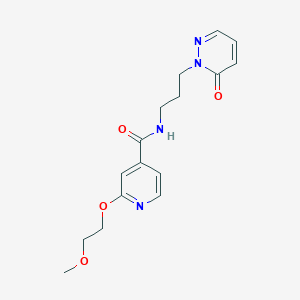 molecular formula C16H20N4O4 B2870140 2-(2-甲氧基乙氧基)-N-(3-(6-氧代哒嗪-1(6H)-基)丙基)异烟酰胺 CAS No. 2034317-16-1