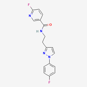 6-fluoro-N-{2-[1-(4-fluorophenyl)-1H-pyrazol-3-yl]ethyl}pyridine-3-carboxamide