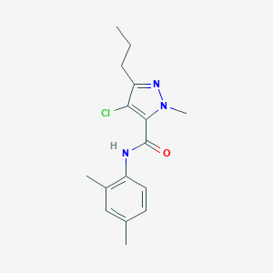 molecular formula C16H20ClN3O B287015 4-chloro-N-(2,4-dimethylphenyl)-1-methyl-3-propyl-1H-pyrazole-5-carboxamide 