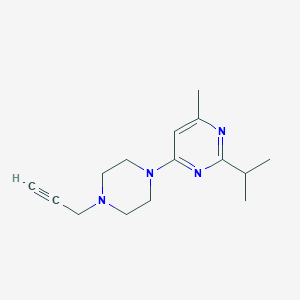 molecular formula C15H22N4 B2870150 4-Methyl-6-[4-(prop-2-yn-1-yl)piperazin-1-yl]-2-(propan-2-yl)pyrimidine CAS No. 1223515-46-5