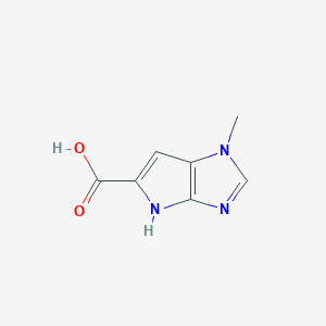 molecular formula C7H7N3O2 B2870153 1-Methyl-4H-pyrrolo[2,3-d]imidazole-5-carboxylic acid CAS No. 1368352-84-4