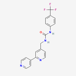 molecular formula C19H15F3N4O B2870156 1-([2,4'-Bipyridin]-4-ylmethyl)-3-(4-(trifluoromethyl)phenyl)urea CAS No. 2309341-68-0